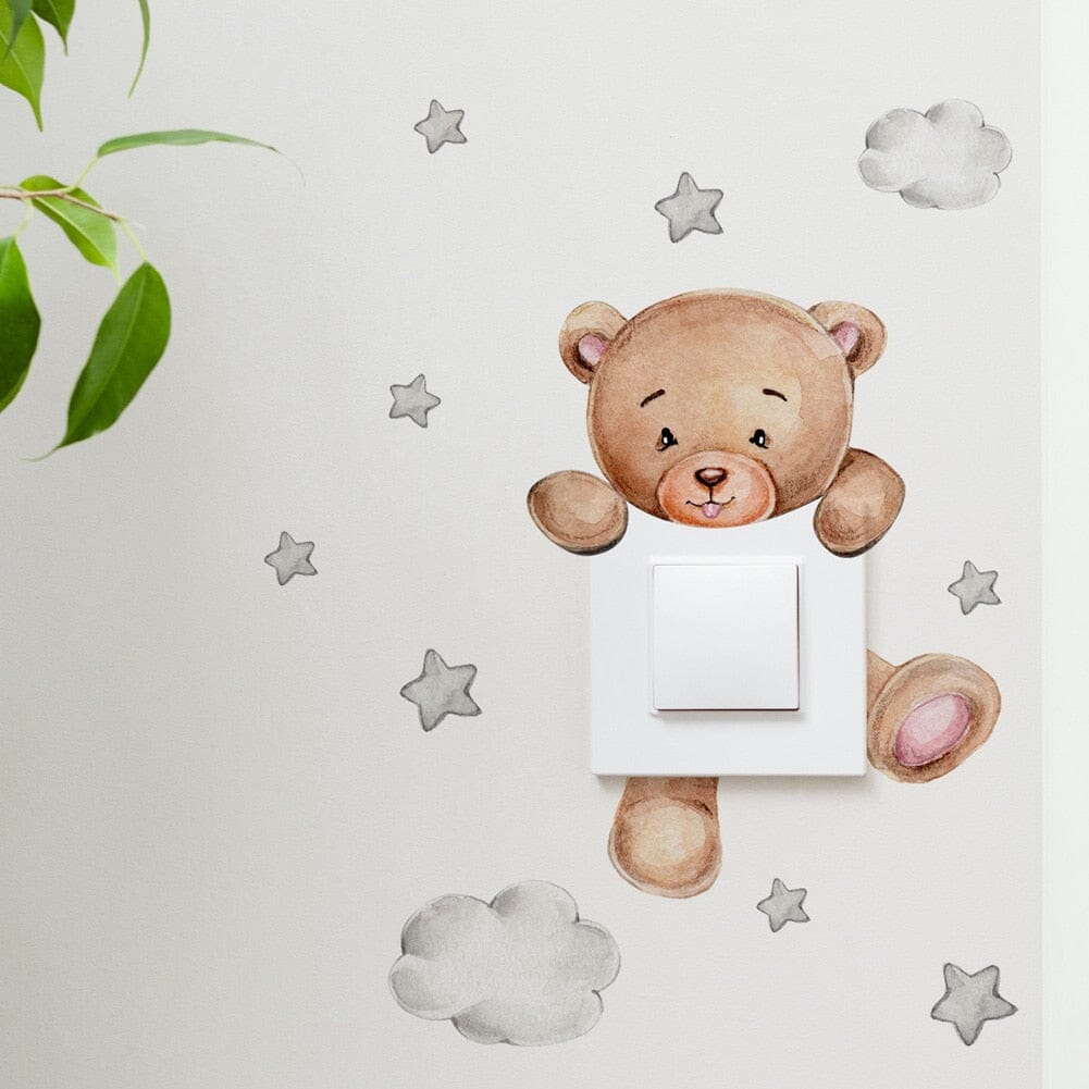 TeddyStick™ - Decorative Teddy Bear sticker | Children's Bedroom - BabyShop AB