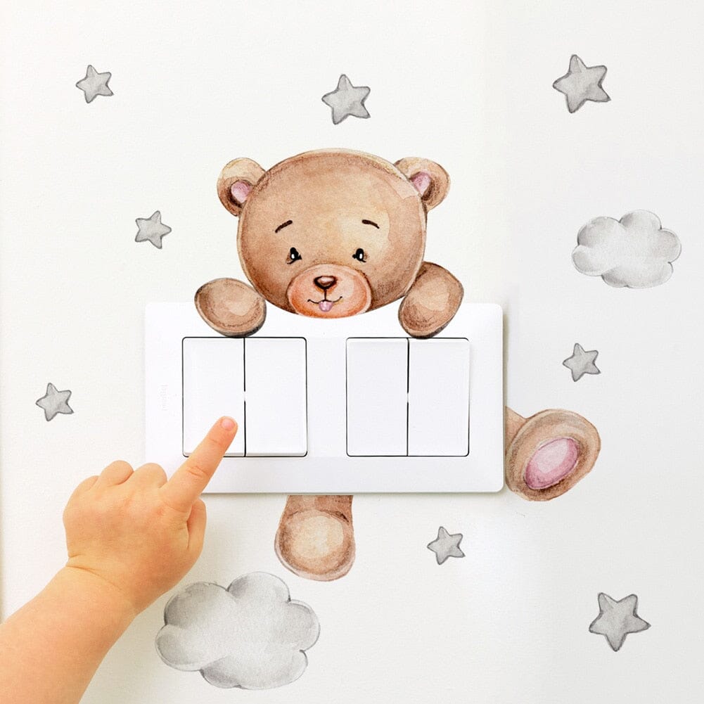 TeddyStick™ - Decorative Teddy Bear sticker | Children's Bedroom - BabyShop AB